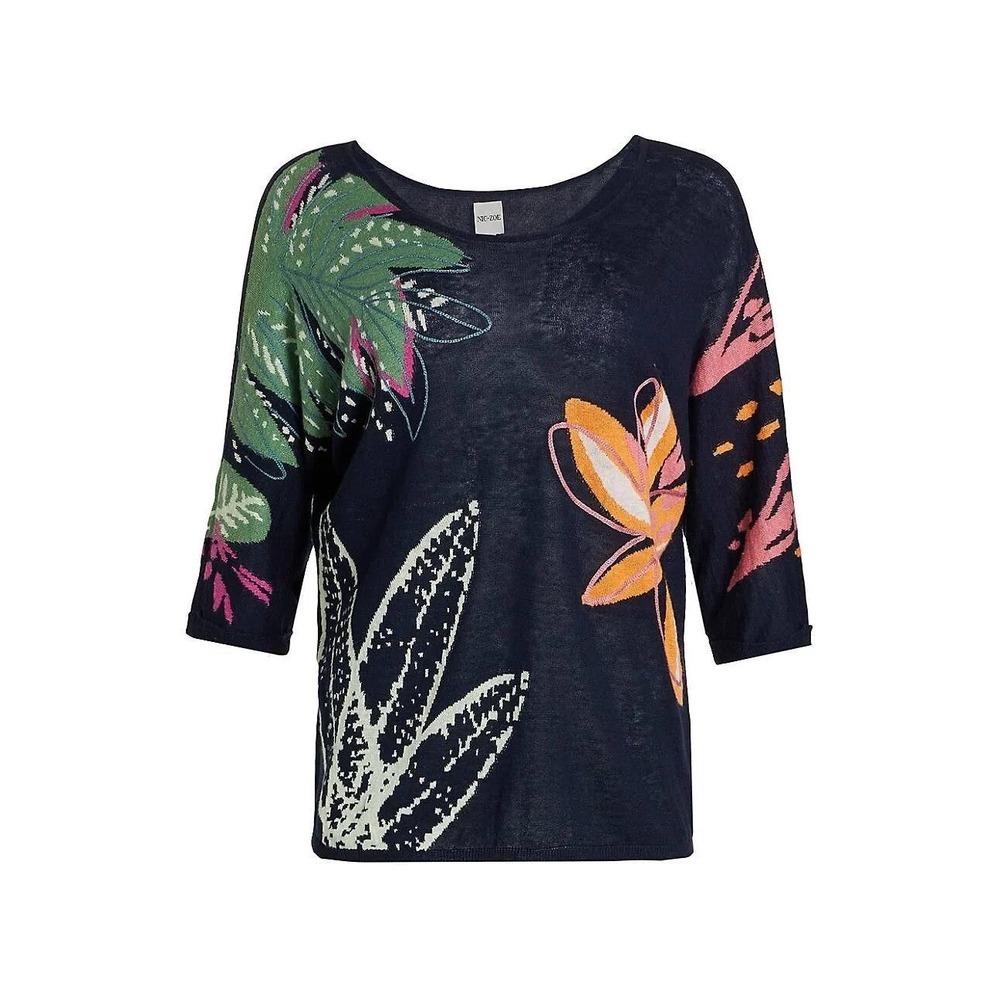 Nic+Zoe EUC Evening Garden Floral Print Sweater Size S RP 158$ - Picture 5 of 13
